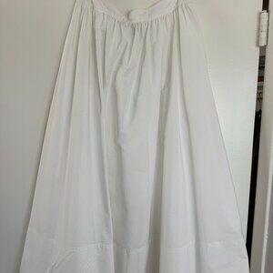 Banana Republic Ariella Poplin Midi White Skirt (Size 2)